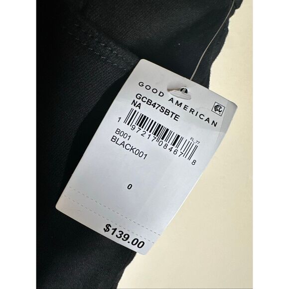 Good American Black Good Classic Slim Bootcut Stretch Jeans Size 0 or 25 - Picture 4 of 7